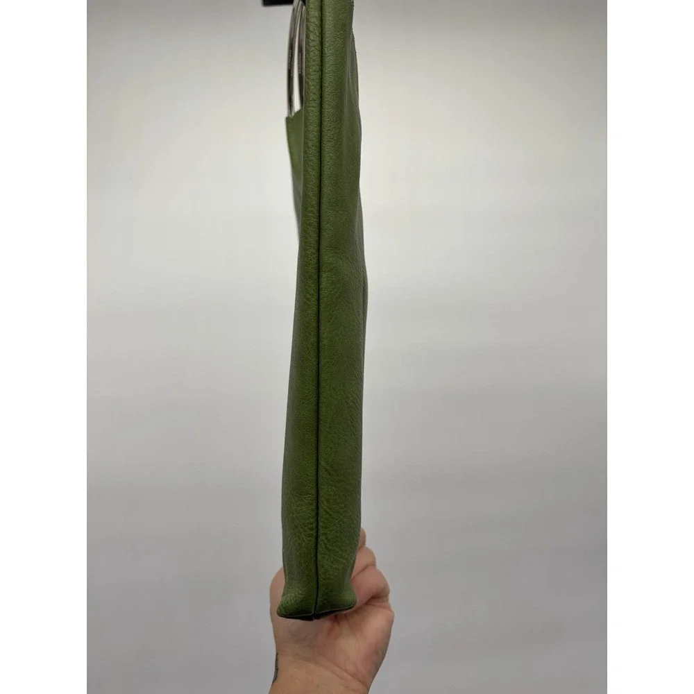 VNTG green Leather Purse, Ring Handle Antonella Ferrante Style